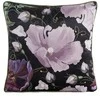 Eurofirany Užvalkalas dekoratyvinis 45x45 Velvet 116 juoda violetinė su gėlių raštu veliūras Eurocurtains