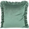 Eurofirany VELVET / 25 Aksominis pagalvės užvalkalas, dekoruotas raukiniais, 45 X 45 cm, spalva: mėtų