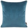 Eurofirany VELVET / 57 Dvipusis aksomo ir imitacinio lino pagalvės užvalkalas su apvadais kraštuose, 45X45 cm, spalva: mėlyna