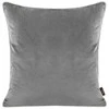 Eurofirany VELVET / 57 Dvipusis aksomo ir imitacinio lino pagalvės užvalkalas su apvadais kraštuose, 45X45 cm, spalva: pilka