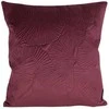 Eurofirany VELVET / 58 Minkšto aksomo pagalvės užvalkalas su įspaustu ginkmedžio lapų raštu, 45X45 cm, spalva: bordinė