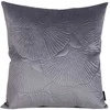 Eurofirany VELVET / 58 Minkšto aksomo pagalvės užvalkalas su įspaustu ginkmedžio lapų raštu, 45X45 cm, spalva: plieno