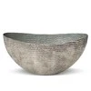 Eurofirany Dekoratyvinis metalinis dubuo, sidabrinė apdaila, 45x22x22 cm, modernus dizainas, universali stalo puošmena, namų akcentas, stilingas interjero elementas