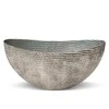 Eurofirany Dekoratyvinis metalinis dubuo, sidabrinė apdaila, 45x22x22 cm, modernus dizainas, universali stalo puošmena, namų akcentas, stilingas interjero elementas