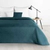 Eurofirany DESIGN 91 BONI / 5 Lovatiesė su karšto spaudimo technika įspaustu skiautinių motyvu, 220X240 cm, spalva: tamsi turkio Lovatiesė