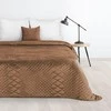 Eurofirany DESIGN 91 LUIZ / 3 Aksominė lovatiesė, dygsniuota karšto spaudimo būdu su geometriniu raštu, 170X210 cm, spalva: plytų Lovatiesė