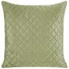 Eurofirany DESIGN 91 LUIZ / 3 Aksominis pagalvės užvalkalas, dygsniuotas karšto spaudimo būdu (hot press) geometriniu raštu, 40X40 cm, spalva: šviesiai žalia