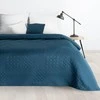 Eurofirany DESIGN 91 BONI / 5 Lovatiesė su karšto spaudimo technika įspaustu skiautinių motyvu, 170X210 cm, spalva: mėlyna Lovatiesė