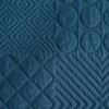 Eurofirany DESIGN 91 BONI / 5 Lovatiesė su karšto spaudimo technika įspaustu skiautinių motyvu, 170X210 cm, spalva: mėlyna Lovatiesė