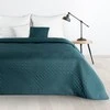 Eurofirany DESIGN 91 BONI / 5 Lovatiesė su karšto spaudimo technika įspaustu skiautinių motyvu, 220X240 cm, spalva: tamsi turkio Lovatiesė