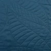 Eurofirany DESIGN 91 BONI / 6 Lovatiesė, dygsniuota karšto spaudimo būdu su lapų raštu, 170X210 cm, spalva: mėlyna Lovatiesė