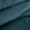 Eurofirany DESIGN 91 BONI / 6 Lovatiesė, dygsniuota karšto spaudimo būdu su lapų raštu, 170X210 cm, spalva: tamsi turkio Lovatiesė
