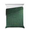 Eurofirany DESIGN 91 LUIZ / 3 Aksominė lovatiesė, dygsniuota karšto spaudimo būdu su geometriniu raštu, 170X210 cm, spalva: tamsi žalia Lovatiesė