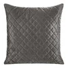 Eurofirany DESIGN 91 LUIZ / 3 Aksominis pagalvės užvalkalas, dygsniuotas karšto spaudimo būdu (hot press) geometriniu raštu, 40X40 cm, spalva: grafito