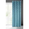 Eurofirany minkšto aksomo užuolaida ARETA su boho stiliaus raštu / 200 g/m2 / 140x250 / mėlynos spalvos