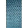 Eurofirany minkšto aksomo užuolaida ARETA su boho stiliaus raštu / 200 g/m2 / 140x250 / mėlynos spalvos