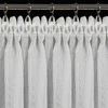 Eurofirany Balta poliesterio užuolaida su dekoratyviniu kraštu, paruošta dideliems langams, 400x250 cm, lengvai prižiūrima namų dekoracija, dieninė užuolaida