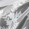 Eurofirany Balta gėlėmis siuvinėta paruošta užuolaida su žiedais, 300x250 cm, poliesterio langų dekoras, dieninė užuolaida svetainei