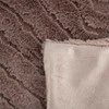 Eurofirany Smėlio spalvos pūkuotas pledas, minkštas 3D efekto pledas, 150x200 cm poliesterio pledas, jaukus lovos užtiesalas, tamsiai smėlio spalvos sofos užtiesalas