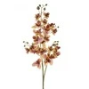 Dirbtinė orchidėjos šaka geltonais ir rausvais žiedais