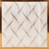 Eurofirany LIMITED COLLECTION BLANCA3 Paveikslas su auksiniu atspaudu aukso spalvos rėmelyje, 53X53 cm, spalva: balta / auksinė