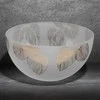 Eurofirany LIMITED COLLECTION BLANCA5 Dubenėlis su lapų motyvu, ∅ 25 X 13 cm, spalva: balta / auksinė