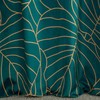 Eurofirany LIMITED COLLECTION LILI2 Minkšto aksomo naktinė užuolaida su didelių lapų motyvu, 140X250 cm, kilpos / žiedai, spalva: tamsi turkio,