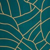 Eurofirany LIMITED COLLECTION LILI2 Minkšto aksomo naktinė užuolaida su didelių lapų motyvu, 140X250 cm, kilpos / žiedai, spalva: tamsi turkio,