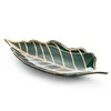 Eurofirany LIMITED COLLECTION LILI3 Dekoratyvinė lapo formos lėkštė, 41 X 19 X 5 cm, spalva: turkio, auksinė
