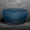Eurofirany LIMITED COLLECTION MUSA3 Meninio stiklo dubenėlis, ∅ 25 X 13 cm, spalva: tamsiai mėlyna / auksinė