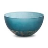 Eurofirany LIMITED COLLECTION MUSA3 Meninio stiklo dubenėlis, ∅ 25 X 13 cm, spalva: tamsiai mėlyna / auksinė