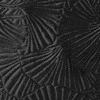 Eurofirany LIMITED COLLECTION MUSA5 minkšto aksomo lovatiesė su ginkmedžio lapų raštu, dygsniuota karšto spaudimo būdu, 220X240 cm, spalva: juoda