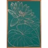 Eurofirany Gėlių sienų menas, žalias ir vario gėlių paveikslas, dekoratyvinis įrėmintas drobės atspaudas, 53x73 cm sienų dekoras, botaninis sienos pakabinimas