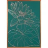 Eurofirany Gėlių sienų menas, žalias ir vario gėlių paveikslas, dekoratyvinis įrėmintas drobės atspaudas, 53x73 cm sienų dekoras, botaninis sienos pakabinimas