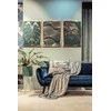 Eurofirany Žalias ir vario lapų sienų menas, 53x73 cm dekoratyvinis paveikslas, modernus botaninis sienų dekoras, įrėmintas drobės atspaudas svetainei