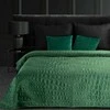 Eurofirany Tamsiai žalia krokodilo odos rašto dekoratyvinė lovatiesė, 280x260 cm, aksominė tekstūra, minkštas užpildas, miegamojo dekoras, prabangi lovos užtiesalė Lovatiesė