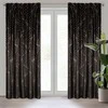 Eurofirany LIMITED COLLECTION VICTORIA3A Minkšto aksomo naktinė užuolaida su geometriniu raštu, 140X270 cm, juosta / tunelis / kabliukai, spalva: juoda, šampano