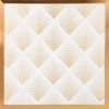 Eurofirany LIMITED COLLECTION BLANCA2 Paveikslas su auksiniu atspaudu aukso spalvos rėmelyje, 53X53 cm, spalva: balta / auksinė