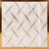 Eurofirany LIMITED COLLECTION BLANCA3 Paveikslas su auksiniu atspaudu aukso spalvos rėmelyje, 53X53 cm, spalva: balta / auksinė