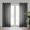 Eurofirany Užuolaida, 135x250 cm, su pomponais, paruoštos žiedinės užuolaidos, modernus langų dekoras, elegantiškas kambario interjeras
