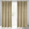 Eurofirany minkšto aksomo užuolaida ARETA su boho stiliaus raštu / 200 g/m2 / 140x250 / smėlio spalvos