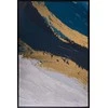 Eurofirany Abstraktaus meno sienų paveikslas, pilkos ir mėlynos spalvų gama, modernus dekoratyvinis paveikslas, 60x90 cm įrėminta drobė, minimalistinis interjero dekoras, stilinga namų puošmena