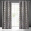 Eurofirany minkšto aksomo užuolaida ARETA su boho stiliaus raštu / 200 g/m2 / 140x250 / sidabro ir aukso spalvos