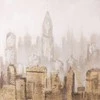 Paveikslas Eurofirany METROPOLIS 1 miesto peizažas, tapytas rankomis ant drobės, 80 x 80 cm