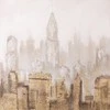 Paveikslas Eurofirany METROPOLIS 1 miesto peizažas, tapytas rankomis ant drobės, 80 x 80 cm