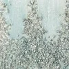Eurofirany Šviesiai mėlynas rankomis tapytas paveikslas ant drobės su blizgučiais ir akmenėliais, 60x80 cm, modernus namų dekoras, elegantiška sienų dekoracija svetainei