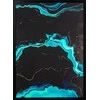 Eurofirany Turkio ir juodos spalvos spausdintas sienos paveikslas su aukso papuošimais, įrėmintas drobės dekoras moderniam interjerui, 53x73 cm, stilinga namų puošmena