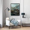 Eurofirany Plieno mėlynos ir mėlynos spalvos sienos menas, spausdinta drobė su aukso papuošimais, modernus namų dekoras, 53x73 cm rėmintas paveikslas, interjero detalė