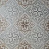 Eurofirany Mėlynas ornamentinis rankomis tapytas paveikslas ant drobės, 80x80 cm kvadratinis dekoratyvinis kūrinys, unikali meninė sienų dekoracija svetainei ar miegamajam, interjero detalė