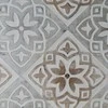 Eurofirany Mėlynas ornamentinis rankomis tapytas paveikslas ant drobės, 80x80 cm kvadratinis dekoratyvinis kūrinys, unikali meninė sienų dekoracija svetainei ar miegamajam, interjero detalė